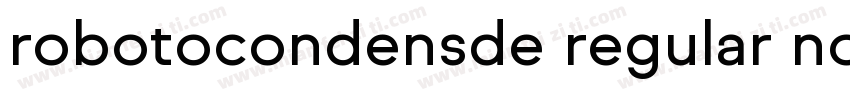 robotocondensde regular normal字体转换